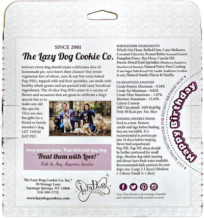 The Lazy Dog Pup-Pie - Original Pup-Pie - Happy Birthday Dog Treat for a Special Dog, 5 oz.