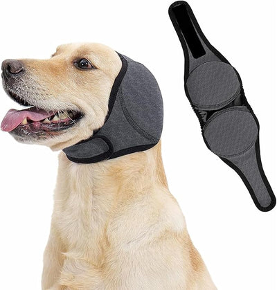 Dog Ear Covers for Bath, Swimming & Grooming – Water-Resistant Ear Protection Wraps for Dogs, Adjustable Reusable Shower Cap for Noise & Blow Drying Relief