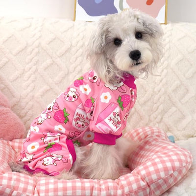 XPUDAC 4 Pack Dog Pajamas for Small Medium Dogs, Strechy Soft Puppy Clothes for Doggie Girl Boy Pet Jumpsuit, Cat Onesie-XL