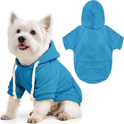 PETCARE Basic Dog Hoodie Sweaters for Small Medium Large Dogs Cats Puppy Clothes Soft Warm Fleece Dog Hoodies Sweatshirt with Small Pockets Fall Winter Chihuahua Dachshund Golden Retriever Outfits
