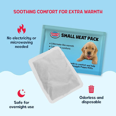 Snuggle Puppy Replacement Heat Packs for Junior (14 Count) - Disposable Pet Comfort Warmers for Puppy Anxiety Relief - Odorless, Non-Toxic, All Natural - Fits Smaller Junior Size