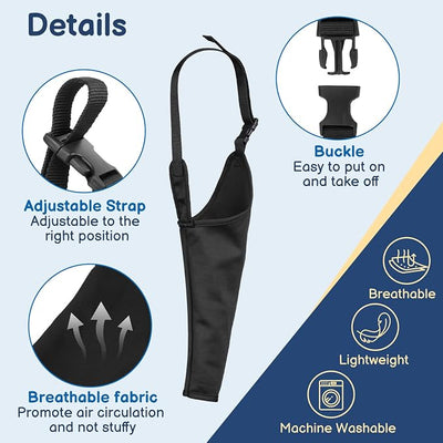 BARKLESS Dog Recovery Suit for Front Leg After Surgery, Breathable Dog Front Leg Sleeve for Male/Female to Stop Licking, Single Sleeve for Left/Right Joint Wound Cover, Cone Alternatives (Black, XL)