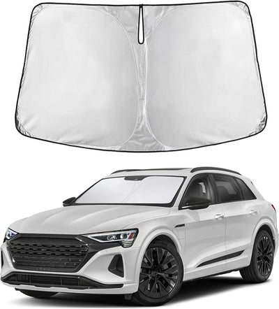 EcoNour Windshield Sunshade Compatible for Audi Q8 E-Tron 2019-2024 2025 2026, Sun Visor for Front Windshield & Window Sun Shade Cover, UV Heat Blocker & Protector, Car Accessories