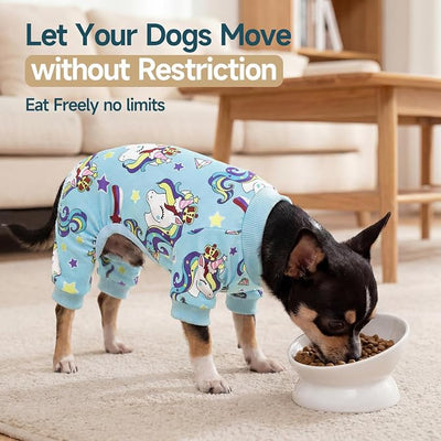 XPUDAC 4 Pieces Dog Pajamas for Small Dogs Pjs Clothes Puppy Onesies Outfits for Doggie Christmas Shirts Sleeper for Pet