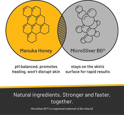 Absorbine Silver Honey Hot Spot & Wound Care Ointment 2oz Tube, Manuka Honey & MicroSilver BG, Medicated for Dogs, Cats, Small Animals (Pack of 2)