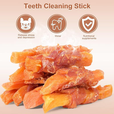 Dog Treats Chicken Wrapped Sweet Potato Dog Treats, Puppy Training Snacks, Rawhide Free Treats