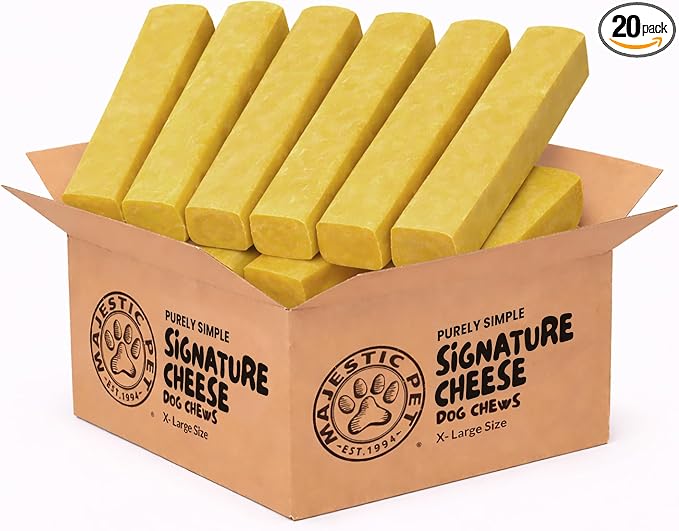 Majestic Pet Himalayan All-Natural Cheese Dog Chews - Long Lasting Dental Chew for Dogs - Healthy Pet Treats with Beneficial Ingredients (Calm & Joint Wellness, XL, 20 Pack)