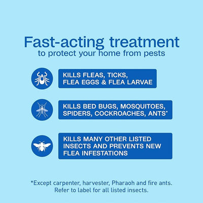 ADAMS Flea & Tick Home Spray, Indoor House Treatment, Kills Bed Bugs, Fleas & Ticks, for Carpet, Furniture & Pet Bedding, Controls Bed Bugs, Cockroaches, Spiders & Mosquitoes, 24 Oz