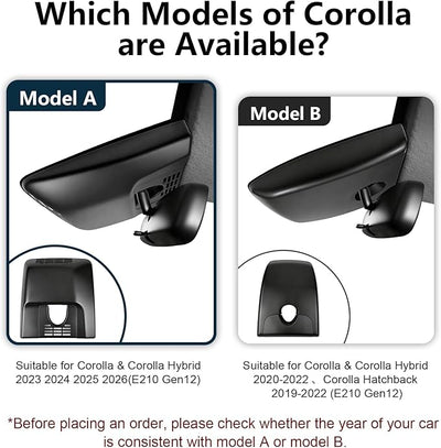 mangoal 4K Dash Cam Custom fit for Toyota Corolla Gen12 E210 2023 2024 2025 2026 (Model A),LE SE XLE XSE Hybrid Hatchback,Integrated OEM Look,2160P UHD Video,App & WiFi,Loop Recording, GPS, 64GB Card