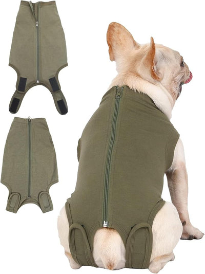 Dog Surgery Recovery Suit - After Spay, Abdominal Wounds Post Surgical Recovery, Anti Licking Breathable Dog Onesies for Small, Medium & Large Pet, Alternative Bandages Cone E-Collar
