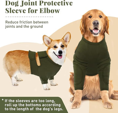 Nanaki Surgery Dog Recovery Suits for Front Legs, Dog Leg Sleeve to Stop Licking, Doggy Anti-Lick Wounds Pants, Pet Wound Cover Protective Sleeves Arm Protector for Injuries & Joint Pain