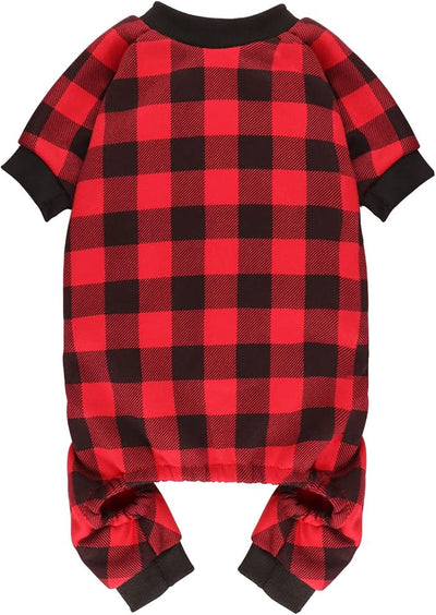Dog Fleece Sweater Buffalo Plaid Clothes Small Dog Sweater Soft Thickening Warm Puppy Clothes Sweaters for Dogs Girl & Boy(XXS)