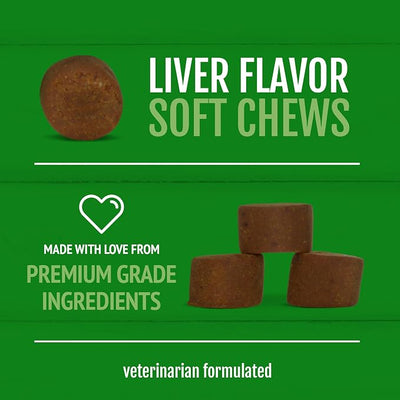 Petnc Calming Aid Soft Chews for Dogs (120 Count), For Dogs, Helps Promote Calmness & Relaxation, Calming Chews for Travel, Grooming, & Separation Support, Liver Flavor