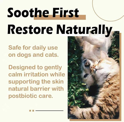NUVON Pet Skin Soothing Spray, Postbiotics Restoration Spray for Dogs & Cats, Reduce Irritation, Rebuild Skin Barrier - 3.38 fl oz