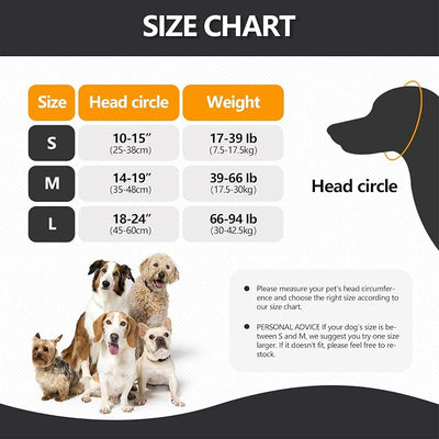 JOHNBOLIN Dog Ear Muffs - No Shake Ear Wrap & Quiet Calming Hoodie, Adjustable Head Snood Cover for Dogs, Noise & Anxiety Relief, Hematoma Protection for Grooming, Bath, Drying, Fireworks (Grey, S)