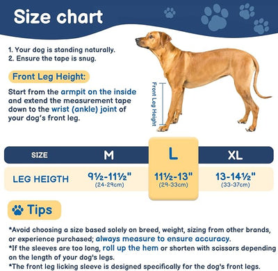 BARKLESS Dog Recovery Suit for Front Leg After Surgery, Breathable Dog Front Leg Sleeve for Male/Female to Stop Licking, Single Sleeve for Left/Right Joint Wound Cover, Cone Alternatives (Black, L)