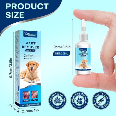 Dog Wart Remover: 20ML Dog SkinTag Removal, Natural Dog Wart Removal Treatment, Rapidly Eliminates Dog Warts & Dog Skin Tags - Fast Acting & Effective, No Harm & Pain-Free (20ML)