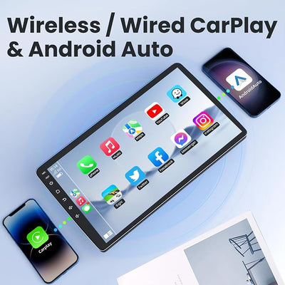 [8core 4+64G] Android 13 Car Radio Stereo for Jeep Patriot Compass 2010-2016: Upgrade 1280 * 800 Touchscreen Replacement with Bluetooth5.0 Backup Camera Wireless CarPlay Android Auto 5GWIFI AM FM RDS