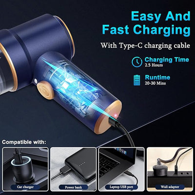 KMM Handheld Car Vacuum Cleaner, 9000Pa Vacuum Cleaner and Air Duster, 120W High Power Hand Held Vacuum with LED Light and Multi-Nozzles for Car, Home, Office, Pet