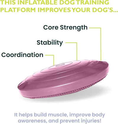 FitPaws® Dog Balance Disc – 22”, Razzleberry | Dog Exercise Equipment | Workout Tool for Strength, Core, Stability & Rehabilitation