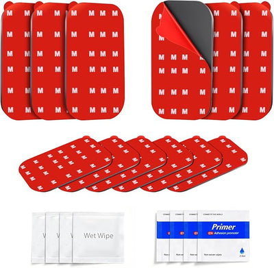 12 Pcs Dash Cam Sticky Pads, Very High Bond Heat Resistant Mounting Tape for Windshield Replacement,Heavy Duty Dash Cam Adhesive Pads for Car Dashboard GPS Phone Holder Action Camera
