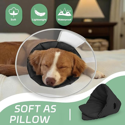 Dog Cone Collar for Recovery: Soft Elizabethan Collar Alternative to Stop Licking, Adjustable Pet Cone for Large, Medium, Small Dogs, for Surgery, Spay, Injury, Skin Treatment