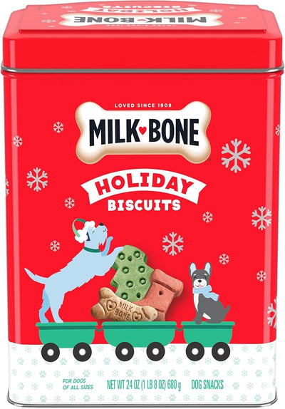Milk-Bone Holiday Crunchy Dog Biscuits, 24-oz. Collectible Tin
