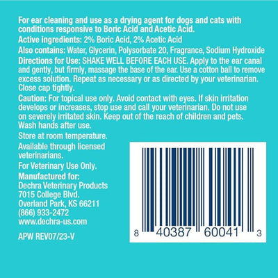 MalAcetic Otic Cleanser for Dogs and Cats, 4 oz