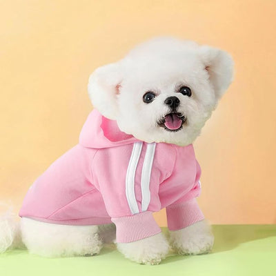 Dog Hoodie with Leash Hole, Pet Clothes Puppy Sweatshirt Dog Pullover Stylish Cat Apparel for Small Medium Dogs and Cats (Pink, Large)