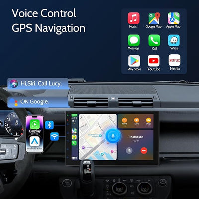 Haudio 7 inch Car Stereo Double Din with Wireless Carplay&Android Auto,Bluetooth,Channel RCA,Backup Camera,SWC,FM/AM|Apple Carplay Radio Screen for Car Audio Receivers|HD Touchscreen car Audio