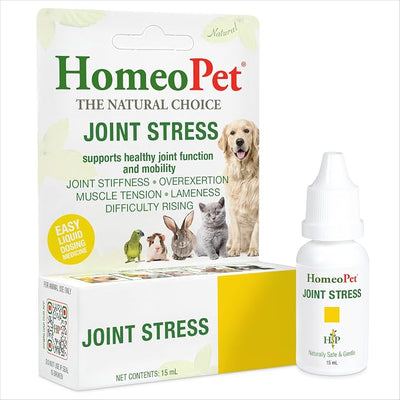 HomeoPet Joint Stress, Joint Support for Dogs and Cats, Liquid Pet Meds to Support Healthy Joint Movement, 15 Milliliters
