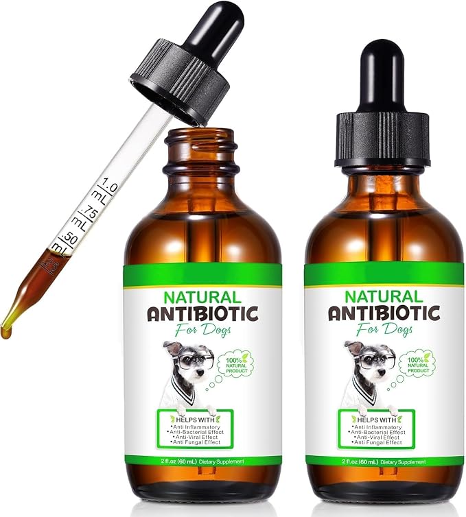 Dog Antibiotics, Antibiotics for Dogs, Natural Dog Multivitamin Vitamins and Supplements 60ml-2pcs