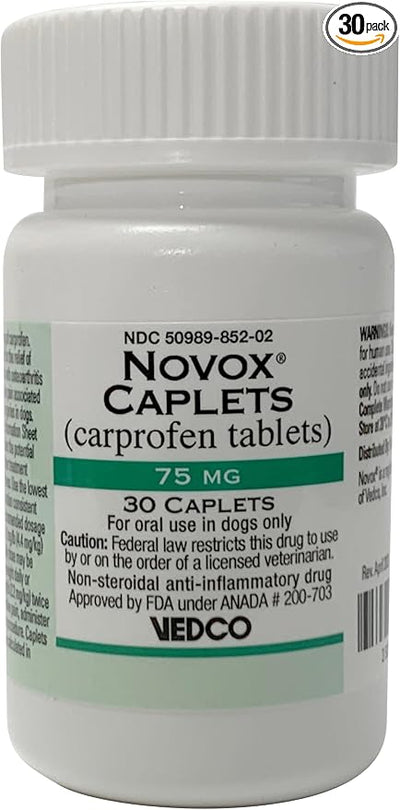 NOVOX® (CARPROFEN Tablets) CAPLETS 75MG 30 CT