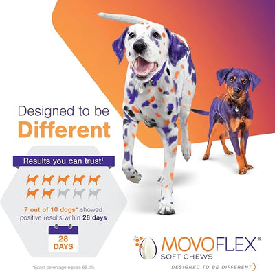 MOVOFLEX Soft Chews Hip and Joint Support Supplement for Small Dogs - 120 Count By Virbac