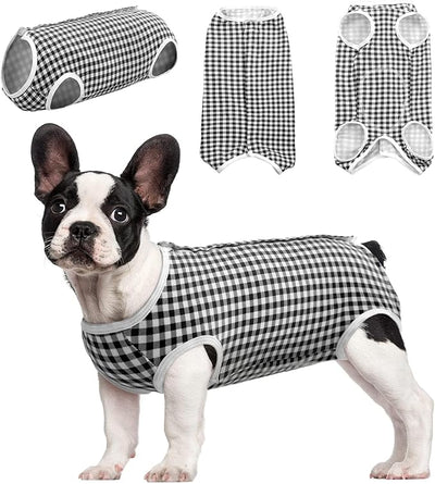 Kuoser Surgical Recovery Suit for Dogs Cats, Pet T-Shirt After Surgery Wear for Dogs, Dog Professional Recovery Suit Comfortable E Collar Alternative, Prevent Licking Onesies Pet Surgery Recovery Suit