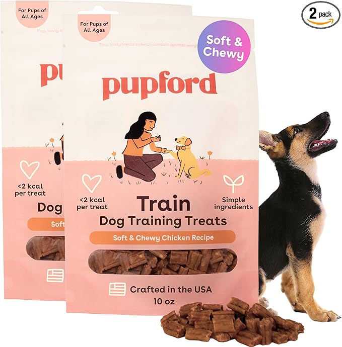 Pupford Soft & Chewy Training Treats for Dogs & Puppies (Chicken, 10 oz, 2 Pack)