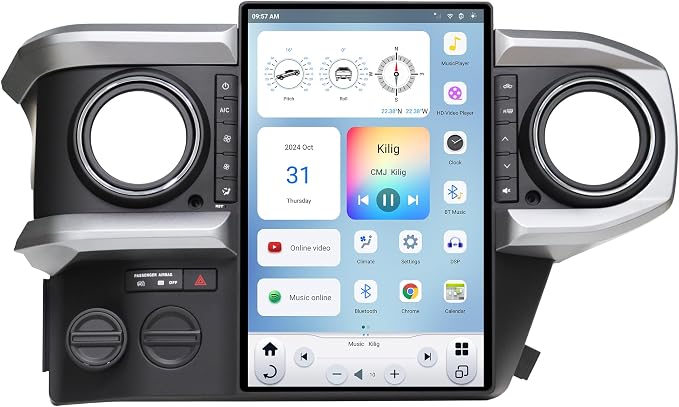 LINKSWELL GEN6 13 Inch Car Radio for Toyota Tacoma 2016-2023, Android Car Stereo Replacement Upgrade with Qualcomm 8-Core, 8+128G Wireless CarPlay Android Auto Bluetooth 4G LTE