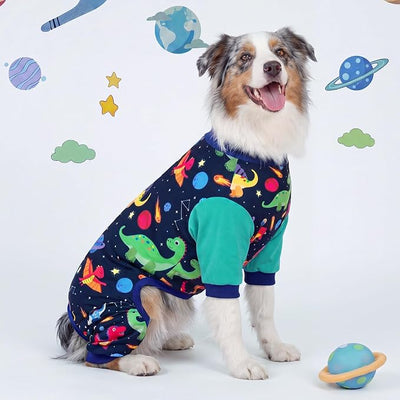 XPUDAC Dog Pajamas Clothes for Small Dogs Boy, Doggie Pjs Puppy Onesies Outfits Pet Clothes Christmas Pajamas, 4 Styles (Universe, XXXX-Large)