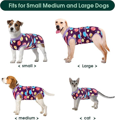 Kuoser Dog Surgery Suit Female Spay, Dog Recovery Suit Male Neuter, Pet Clothes Onesie for Surgery Anti Licking Abdominal Wounds Puppy Surgical Recovery Bodysuit Shirt, Substitute E-Collar & Cone