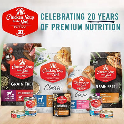 Chicken Soup for the Soul All Natural Premium Crunchy Bites Dog Treats, Real Bacon & Cheese, No By-Products, Artificial Colors, Flavors or Preservatives, Bacon & Cheese, 12oz