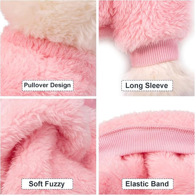Dog Sweater, 3 Pack Dog Sweaters for Small Dogs, Dog Clothes for Small Dogs Girl Boy, Ultra Soft and Warm Puppy Sweater Dog Coat for Winter Christmas (XS, Pink+Purple+Peach)