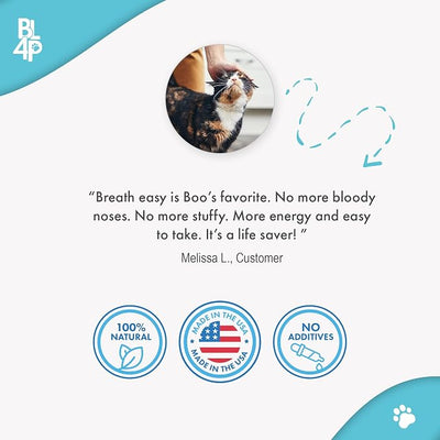 Cat Respiratory Comfort Supplement - Natural Breathe Easy Feline Support for All Seasons, Coughing, Occasional Nasal Stuffiness and Sneezing - 400 Odorless, Easy-to-Administer Tasteless Pills