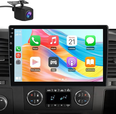 Junsun 8 Core Car Radio Stereo for Chevy Chevrolet Silverado 2007-2013 with Wireless CarPlay Android Auto Bluetooth FM 4GB RAM 64GB ROM