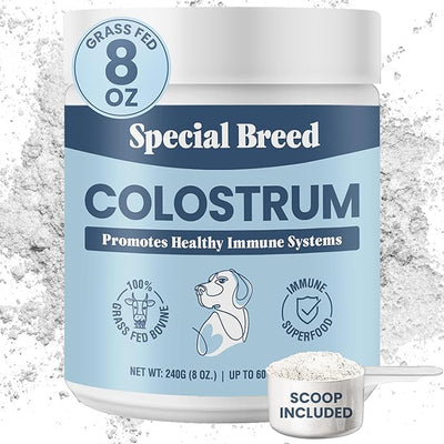 Special Breed Bovine Colostrum for Dogs and Cats – Grass Fed Colostrum Powder – Immune Support, Allergy & Itch Relief – Gut Health & Seasonal Allergy Defense – 600 ct