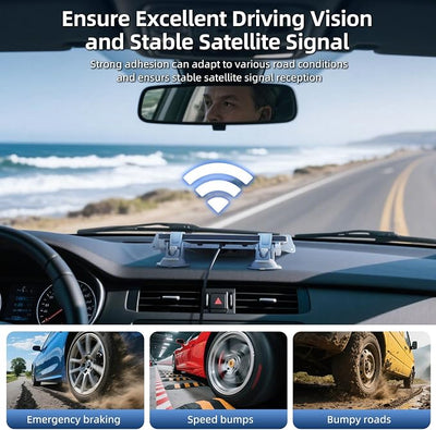 for Starlink Mini Car Mount for Dashboard, for Starlink Mini Suction Cup Mount for Dashboard & windshield, Secure Mounting Kit for Most Vehicles and Ensures Stable Driving and Satellite Signal