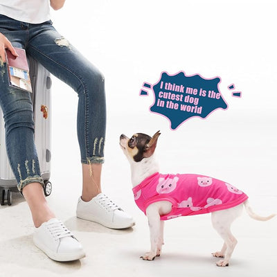 Adorable Pink Pig Dog Shirt: Lightweight Polyester Cartoon Puppy Vest, Small Medium & Large Dog T-Shirt, Summer Pet Clothes, Cute Dog Apparel, Breathable Dog Tank Top 4XL