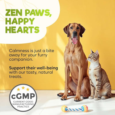 ZENO Hemp Calming Chews for Dogs Anxiety 200 pcs - Chicken Flavored - Anxiety Relief - Calming Chews Treats - Melatonin for Dogs - for Stress, Travel, Check-up, Barking or Grooming