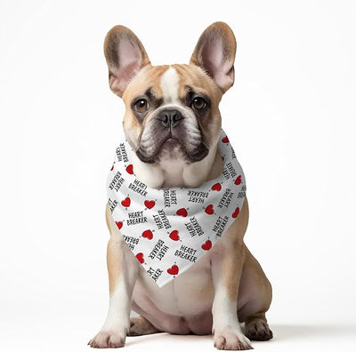 W Brings Bandana for Dogs | This Stunning Gorgeous Design Dog Bandana Scarf is Perfect Styling Accessory for Dogs Large, Medium & Small. One Size Fits All. (Medium - Large, Heartbreaker)