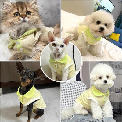 Dog Tshirts for Small Dogs Polo Shirt Stretchy Dog T Shirt Breathable Dogs Cooling Vest Sweatshirts Girl Boy Puppy Dachshund French Bulldog Frenchie Chihuahua Pet Clothes