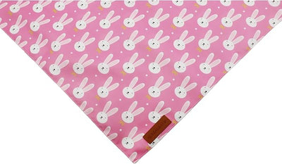 Realeaf Easter Dog Bandanas 2 Pack, Reversible Pink Bunny Colorful Stripe Spring Pet Scarf for Girl,Holiday Bandana for Small Medium Large and Extra Large Dogs (Small)